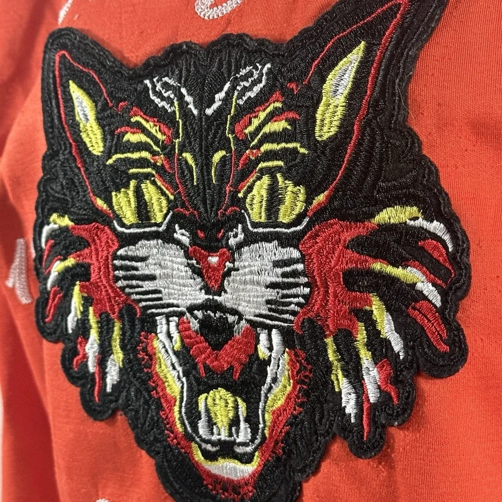 Vintage 1996 New York Varsity‎ Jacket Mens M Embroidered Tiger & Rose Streetwear
